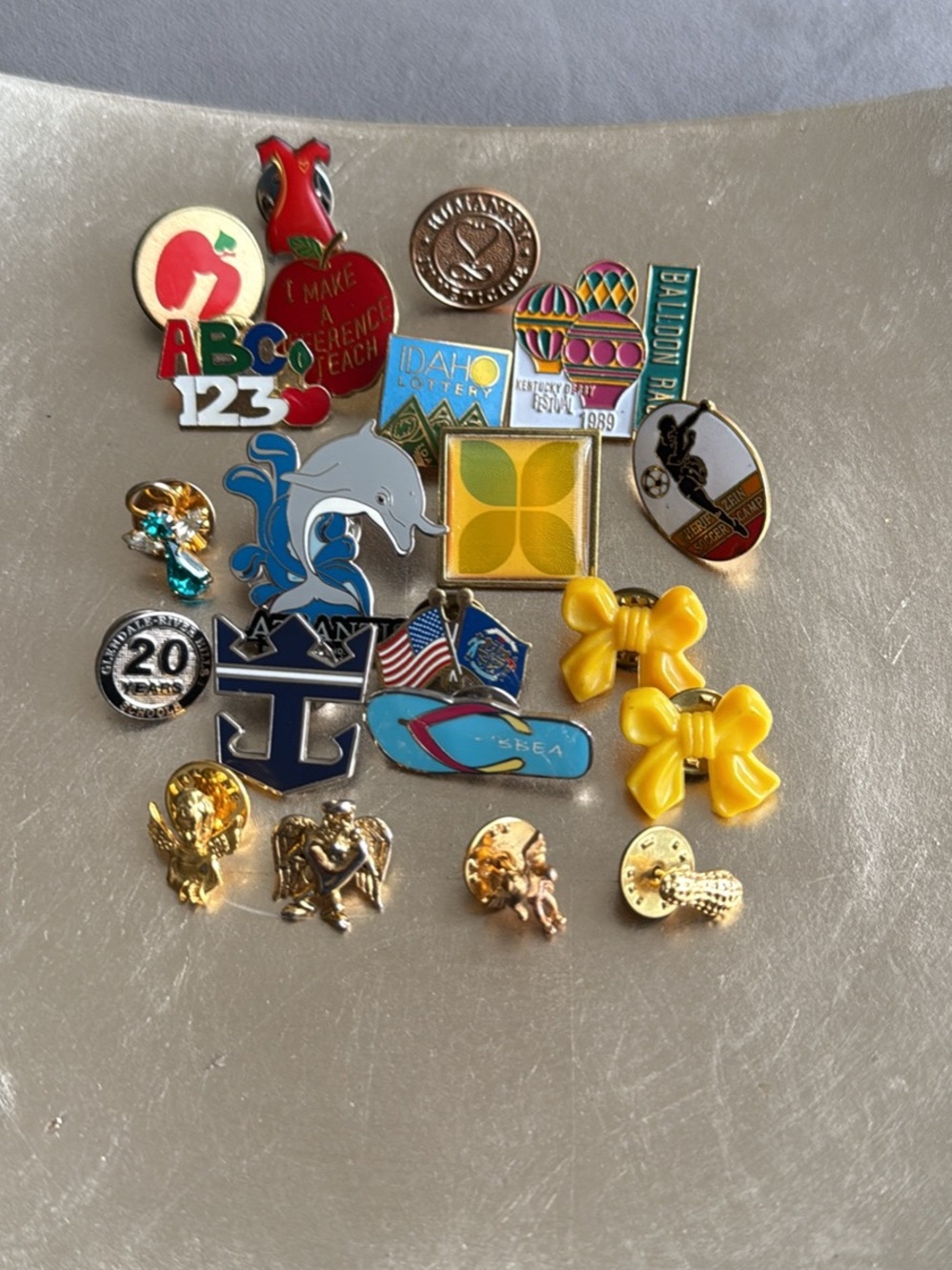 Lapel Pin Bundle Colorful Teacher Doctor Angels Cruise Dolphin Air Balloon Bow
